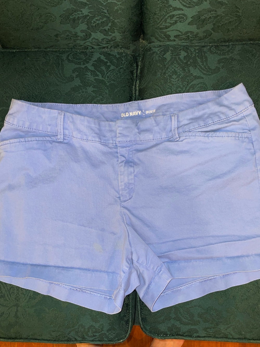 Old Navy Light Blue Women's Flat-Front Pixie Shorts